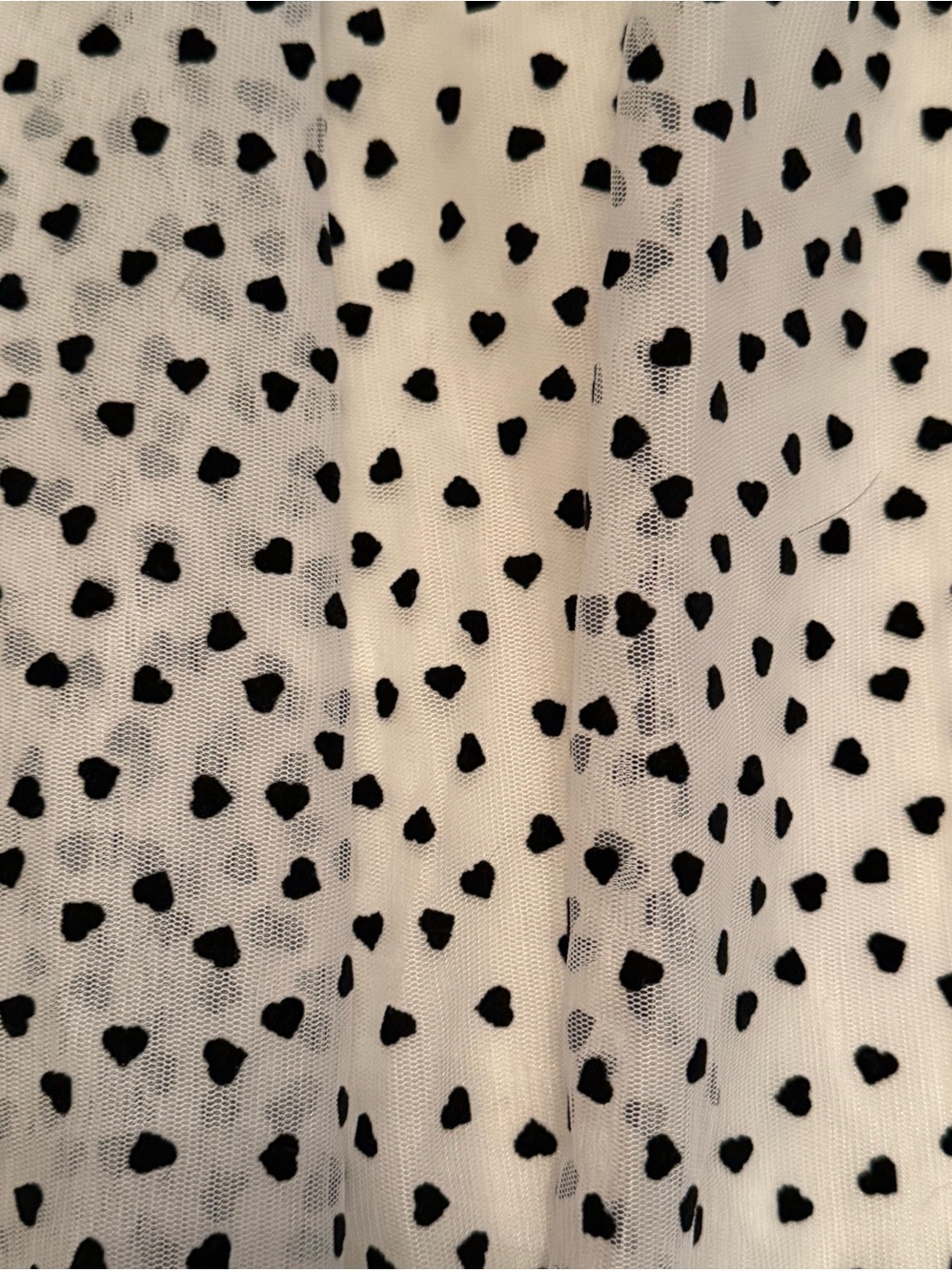 A New Day White & Black Heart Tulle Skirt XXL - Picture 3 of 6